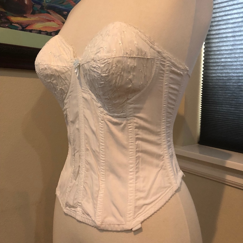 Vtg. 50’s Confidential by Formfit Longline White Strapless Bra/ - NOS 34C - Picture 2 of 14